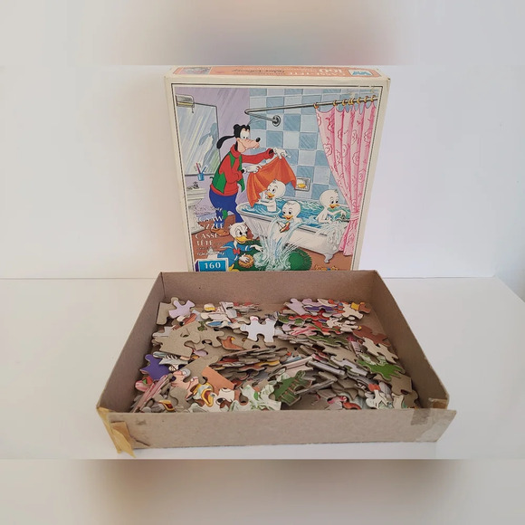 Rare Vintage Walt Disney Donald Duck Bathtime Puzzle 160pcs, 1980s, Complete‎ - Picture 5 of 6